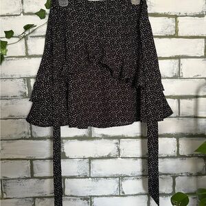 Altar'd State Black and White ruffle skirt